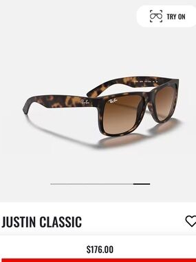 Ray-Ban Justin Classic Tortoise Frame with Brown Gradient Lenses